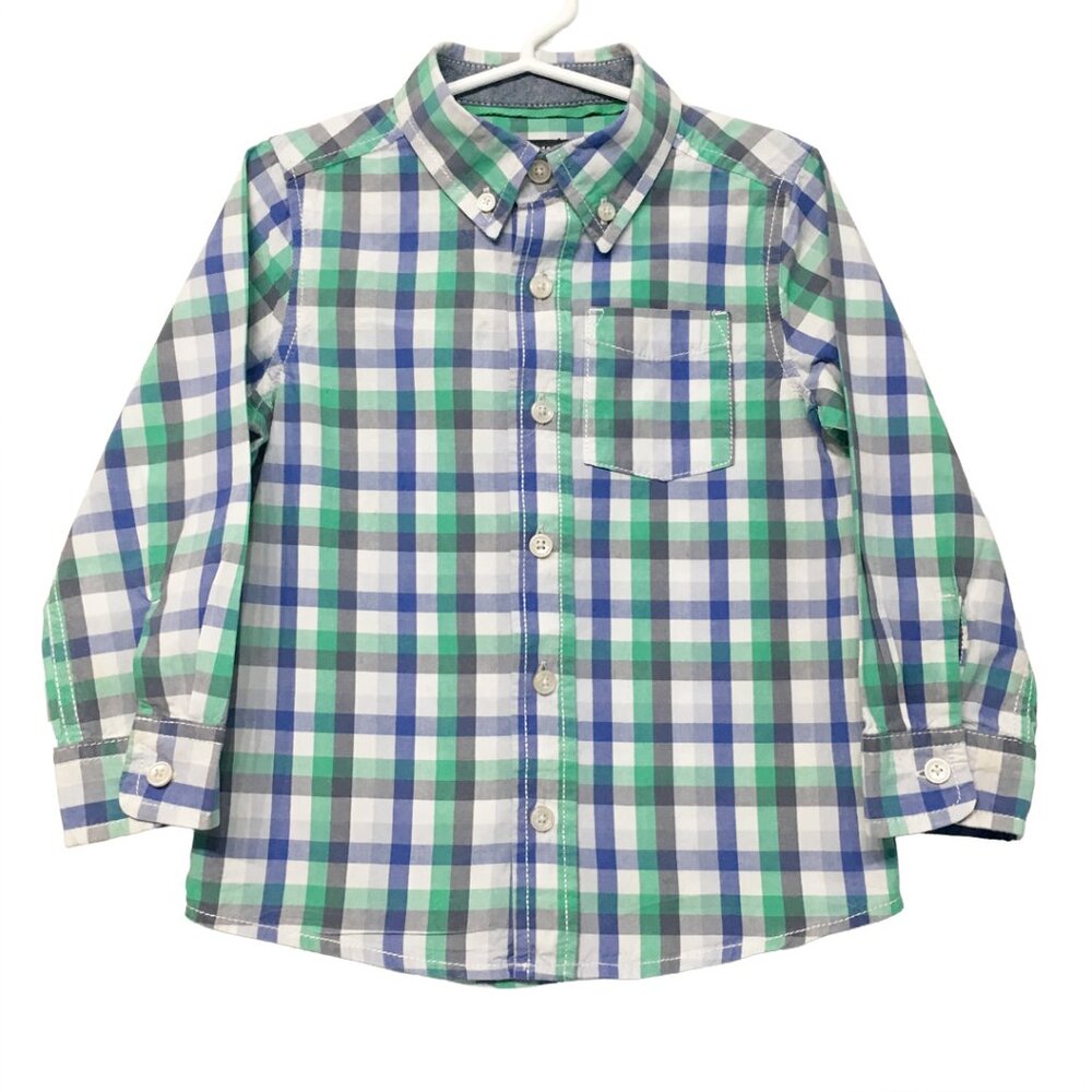 Oshkosh Boy's Plaid Long-sleeved Shirt Size 4T